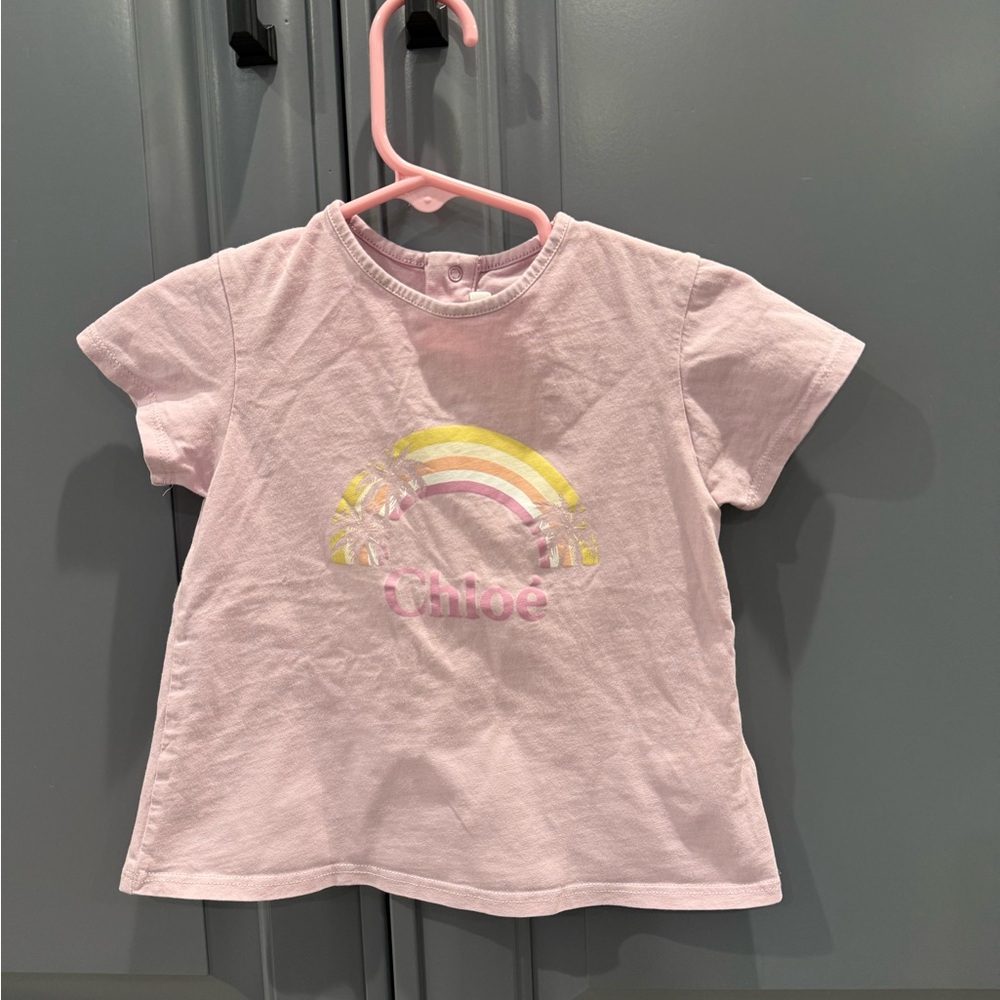 Chloe Pink Rainbow Kids 3Y T-Shirt - snap back